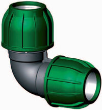 PP klemkoppeling knie 90° 40mm x 40mm, miniatuur 2