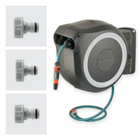 Gardena wall-mounted hose reel with hose and connectors., miniatuur 1
