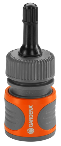 Front view of a Gardena hose connector with ergonomic grip., miniatuur 2