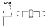 PP aansluittule recht 7,9mm, miniatuur 3