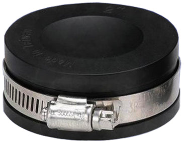 Flexibele eind kap 3" / 90mm, detailaanzicht PVC Hulpstuk
