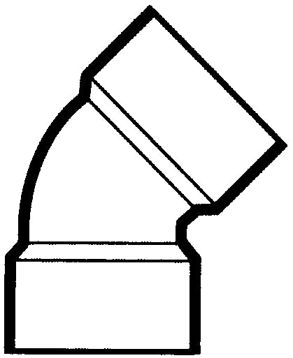 Wadal bocht 45° 110mm 2x mof SN4