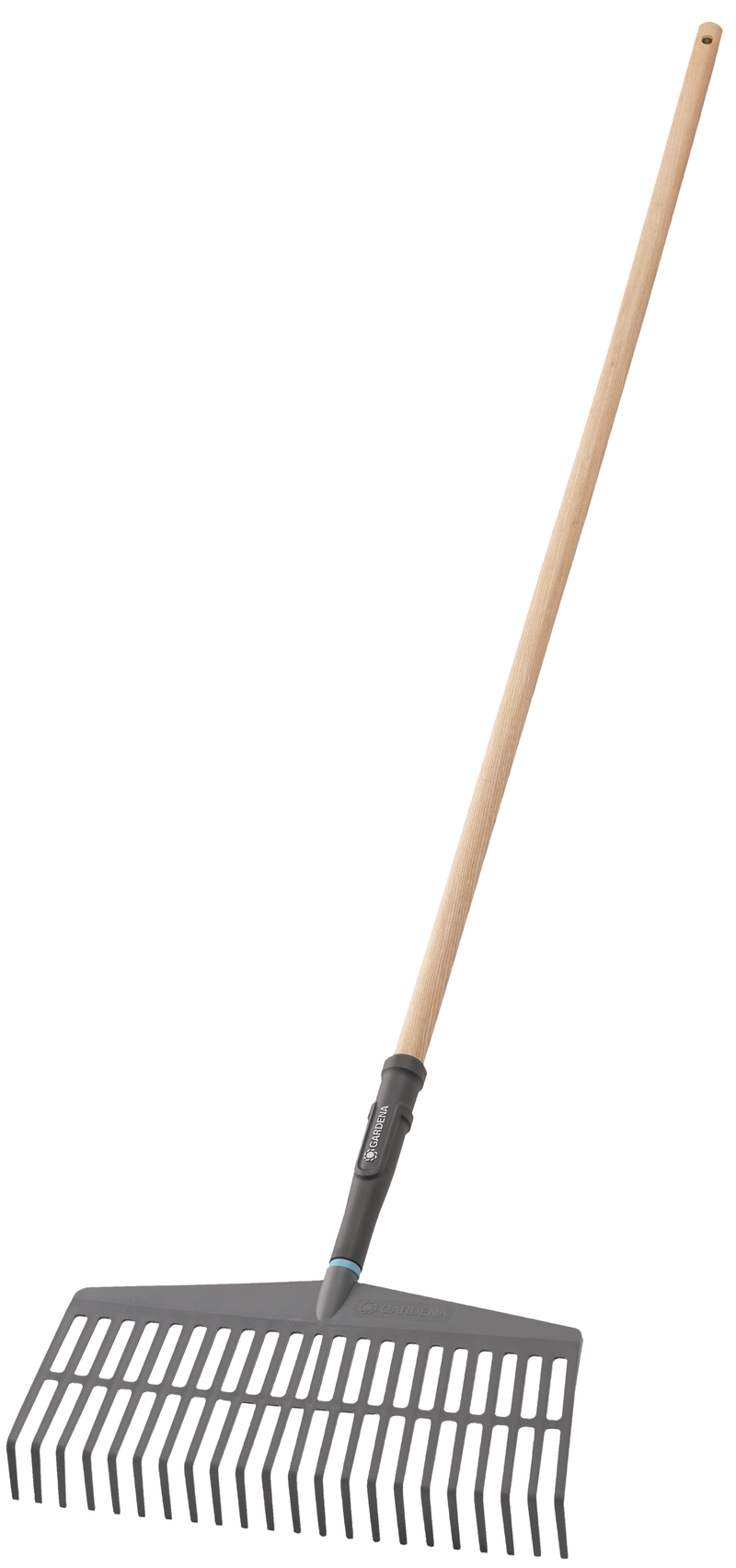 Gardena PureLine Grashark 43 cm FSC 100% - kunststof tuinhark met gewaxt houten steel, afbeelding 2 Tuingereedschap
