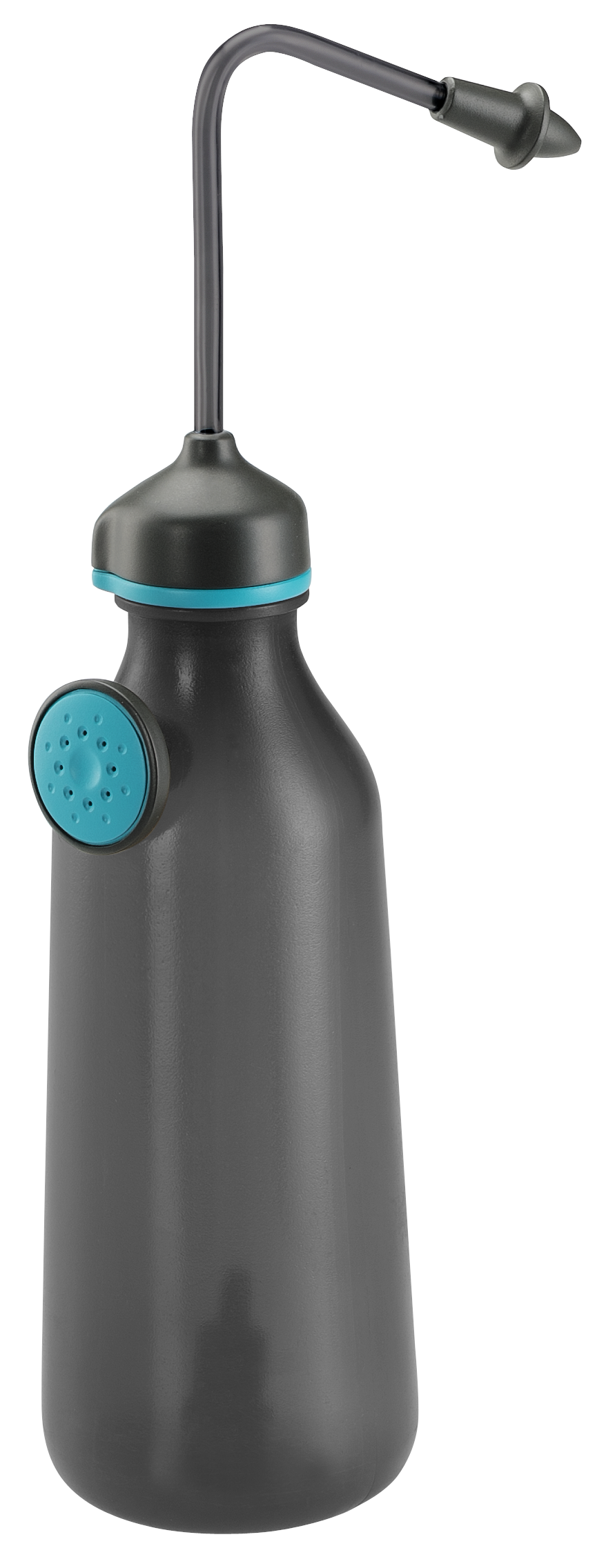 Front view of a Gardena garden spray bottle with a nozzle and ergonomic design.