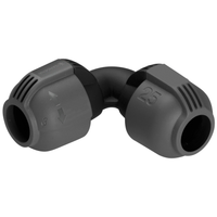 Front view of a Gardena 25mm pipe connector with arrow indicators., miniatuur 2