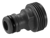 Front view of a threaded hose connector., miniatuur 1