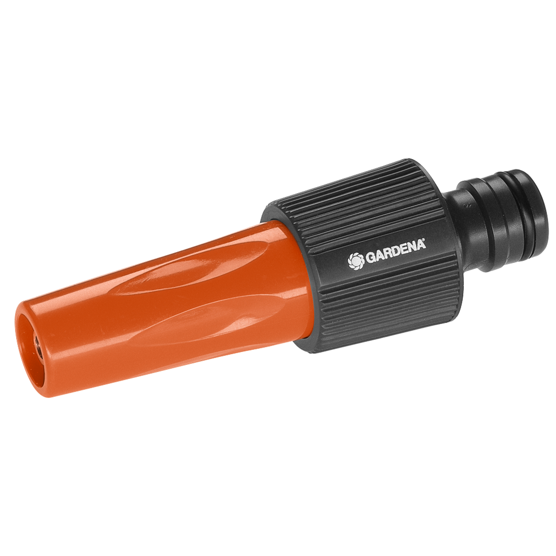 Gardena hose connector with adjustable nozzle, showcasing its design and functionality.