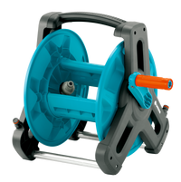 Front view of a Gardena hose reel with ergonomic handle., miniatuur 1