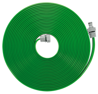 Top view of a coiled garden hose with connectors., miniatuur 2