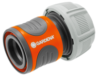 Front view of a Gardena hose connector., miniatuur 1