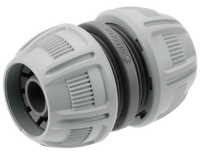 Front view of a Gardena hose connector with ribbed design., miniatuur 1
