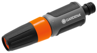 Front view of a Gardena garden hose nozzle with ergonomic design., miniatuur 1