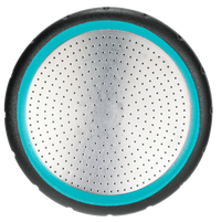 Top view of a Gardena garden shower spray head with perforated metal surface., miniatuur 2