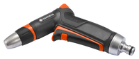 Side view of a Gardena garden hose nozzle with ergonomic design., miniatuur 1