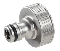 Front view of a Gardena hose connector fitting., miniatuur 1