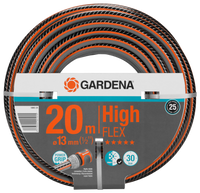 Front view of a Gardena 20m High Flex garden hose with Power Grip technology., miniatuur 1