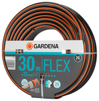 Front view of a Gardena Flex garden hose with Power Grip technology, 30m length and 13mm diameter., miniatuur 2