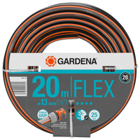 Front view of a Gardena 20-meter Flex garden hose with Power Grip feature., miniatuur 1