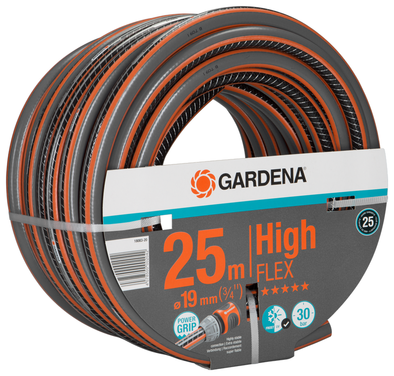 Gardena High Flex garden hose with Power Grip, 25m length and 19mm diameter., afbeelding 3 Vijverslang