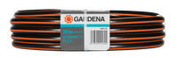 Front view of a Gardena FLEX garden hose, 20m length and 13mm diameter, with packaging label., miniatuur 4