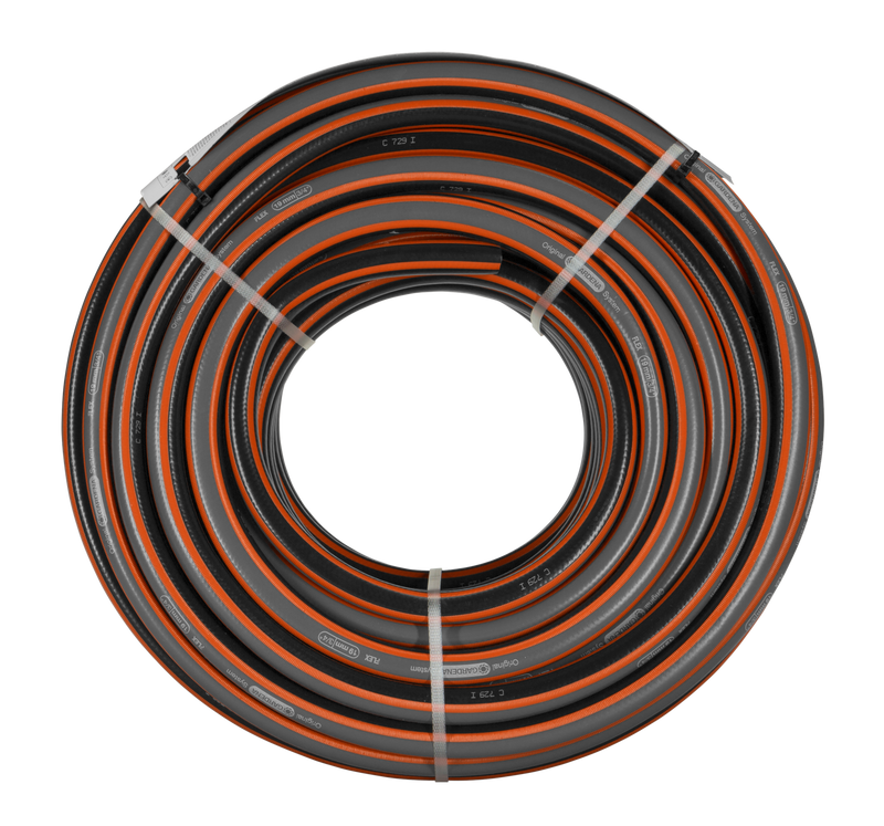 Top view of a coiled Gardena garden hose., afbeelding 3 Vijverslang