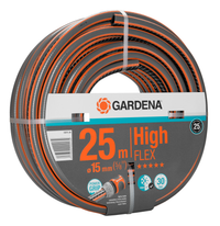 Front view of a Gardena High Flex garden hose, 25 meters long and 15mm in diameter., miniatuur 2
