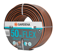 Front view of a Gardena Flex garden hose, 50 meters long, with Power Grip technology., miniatuur 2
