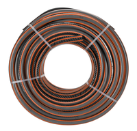 Top view of a coiled garden hose with orange accents., miniatuur 3