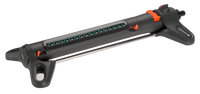 Front view of a Gardena oscillating sprinkler with adjustable settings., miniatuur 1