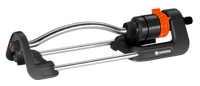 Side view of a Gardena oscillating sprinkler., miniatuur 1