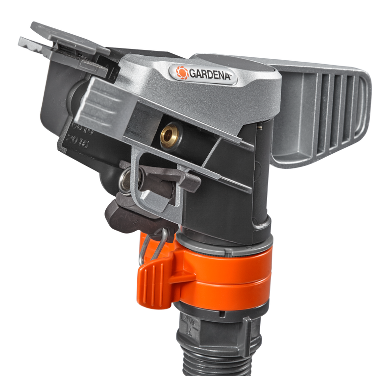 Front view of a Gardena garden sprinkler head with adjustable settings., afbeelding 3 Sproeier
