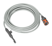 Coiled garden hose with connectors on both ends, suitable for watering tasks., miniatuur 1