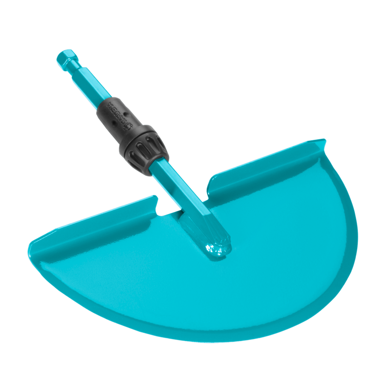 Top view of a Gardena garden tool attachment with a curved blade., afbeelding 2 Onderhoudsproduct