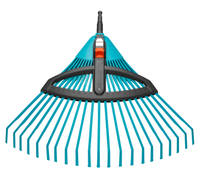 Front view of a Gardena garden rake with adjustable tines., miniatuur 2