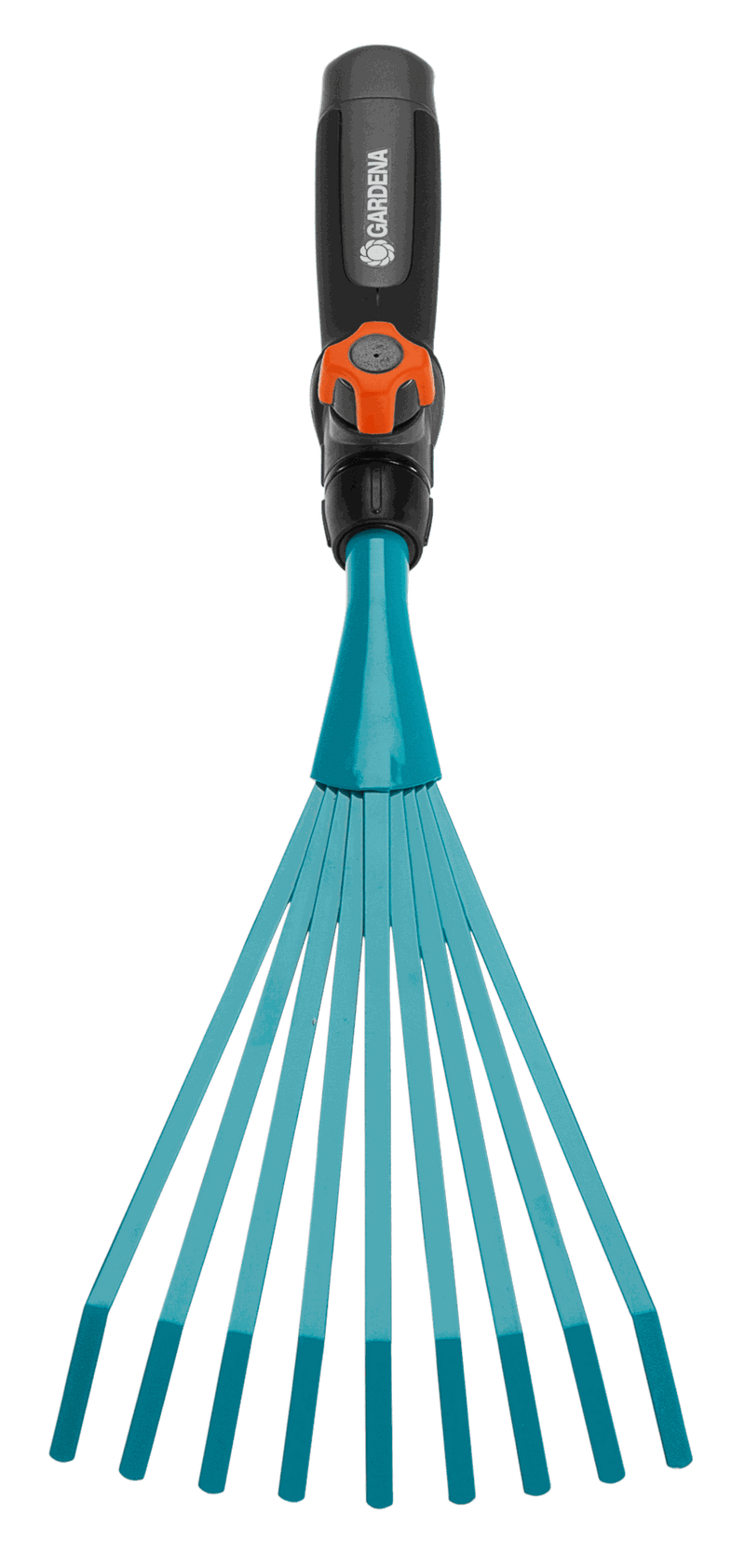 Front view of a Gardena garden rake with an ergonomic handle., afbeelding 2 Onderhoudsproduct