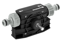 Front view of a Gardena water pump accessory with connectors., miniatuur 1