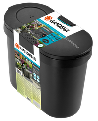Top view of a Gardena garden accessory with detailed packaging information., miniatuur 3