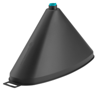 Front and side view of a Gardena spray shield attachment for garden tools., miniatuur 1