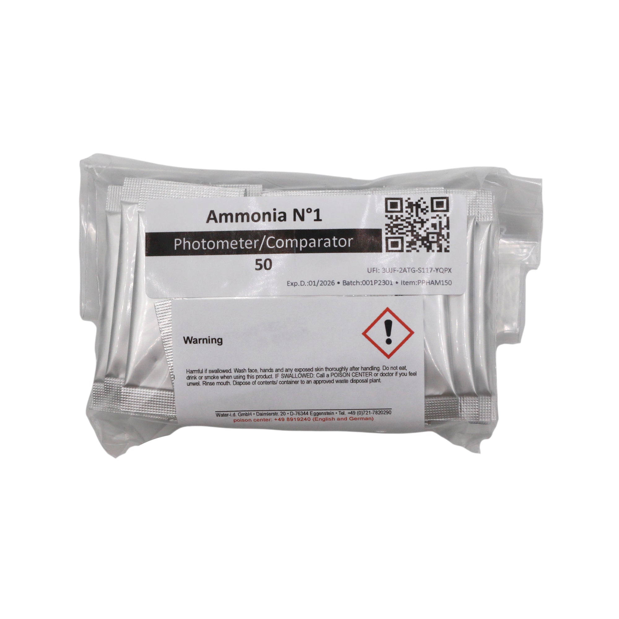 50 zakjes poeder Ammonia N°1 t.b.v. Poollab 2.0