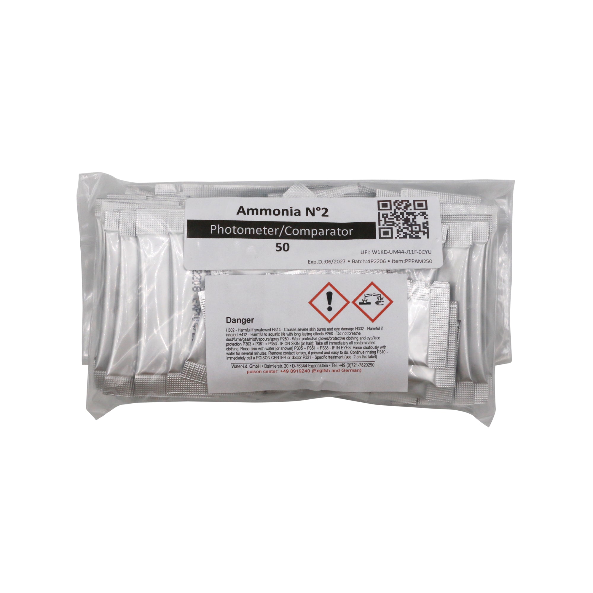 50 zakjes poeder Ammonia N°2 t.b.v. Poollab 2.0
