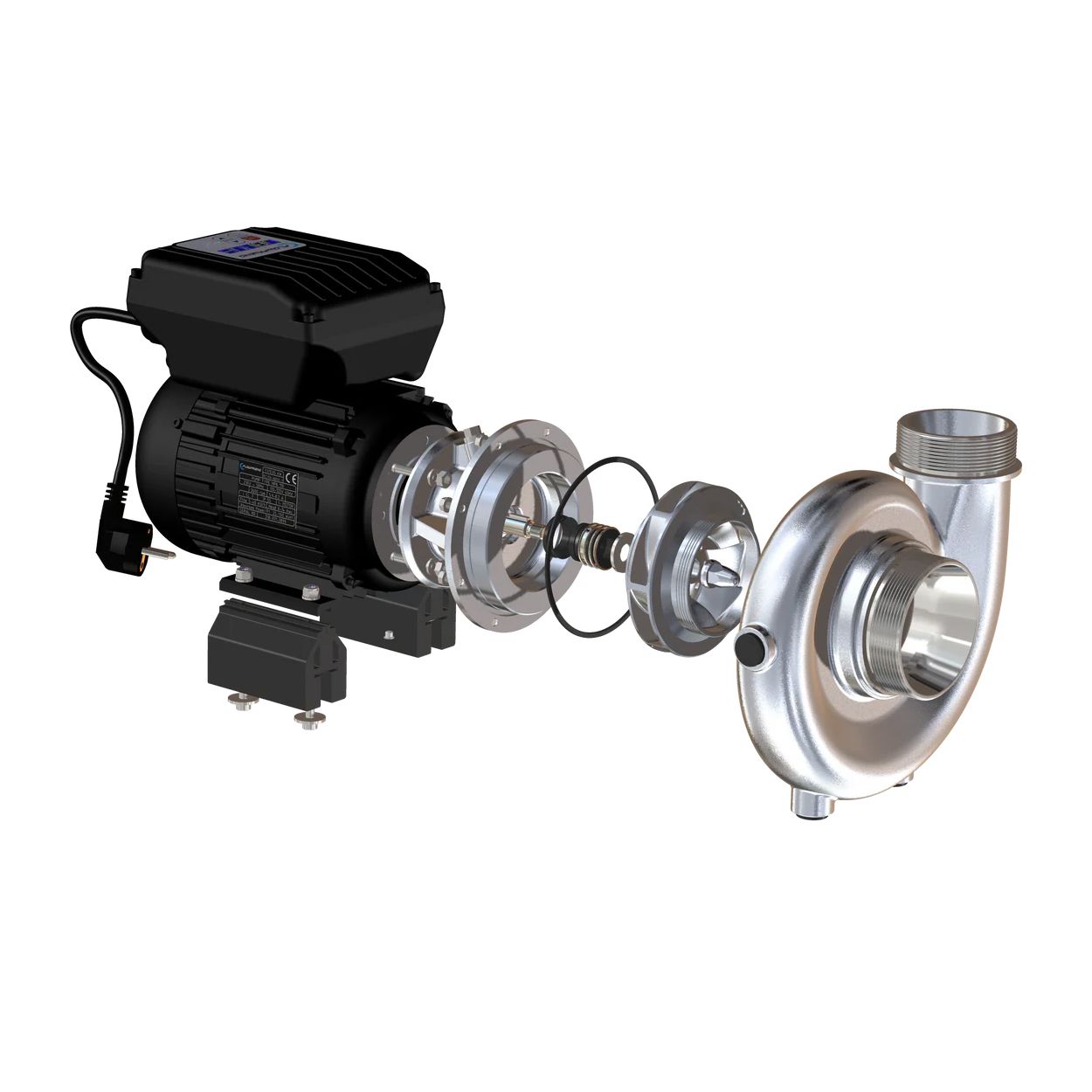 FlowFriend HPN110 hogedrukpomp RVS 316L - bovenkant