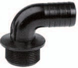 PP slangpilaar 90° 1¼" buitendraad x 40mm tule