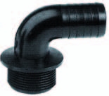 PP slangpilaar 90° 1½" buitendraad x 40mm tule