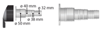Slangtule flens 63mm x tule 32/38/40/50, miniatuur 2