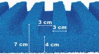 Filterschuim blauw T profiel 50 x 50cm, miniatuur 2