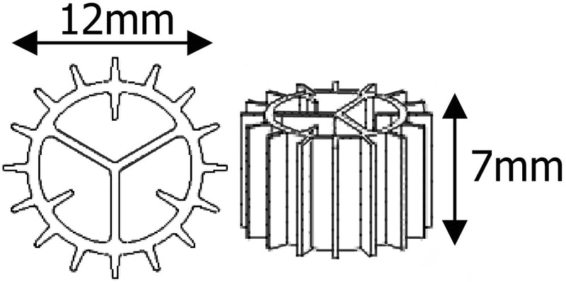 Biocarrier Type KNS (Filtermedium 100 Liter), afbeelding 3 Filtermedium