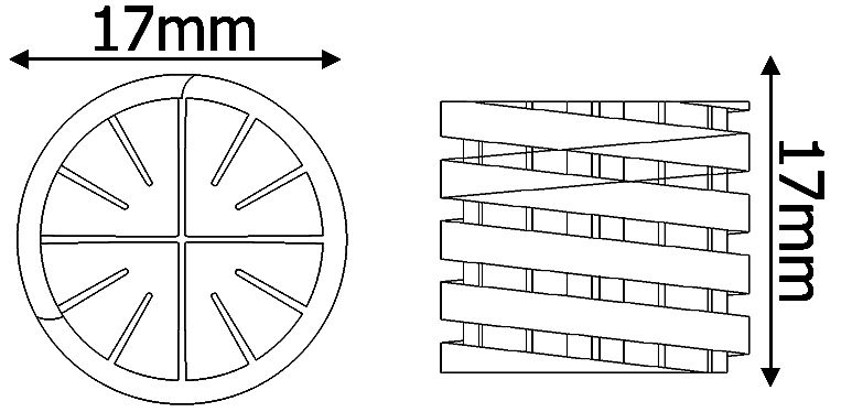 Bio Carrier type Helix zak 100liter — detailaanzicht Filtermedium