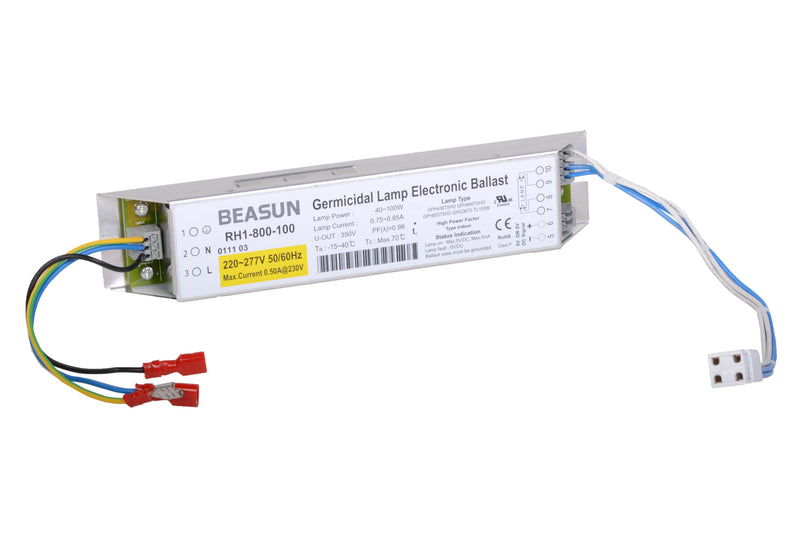 Electronische ballast UV20/30, detailaanzicht Onderdeel UV-C