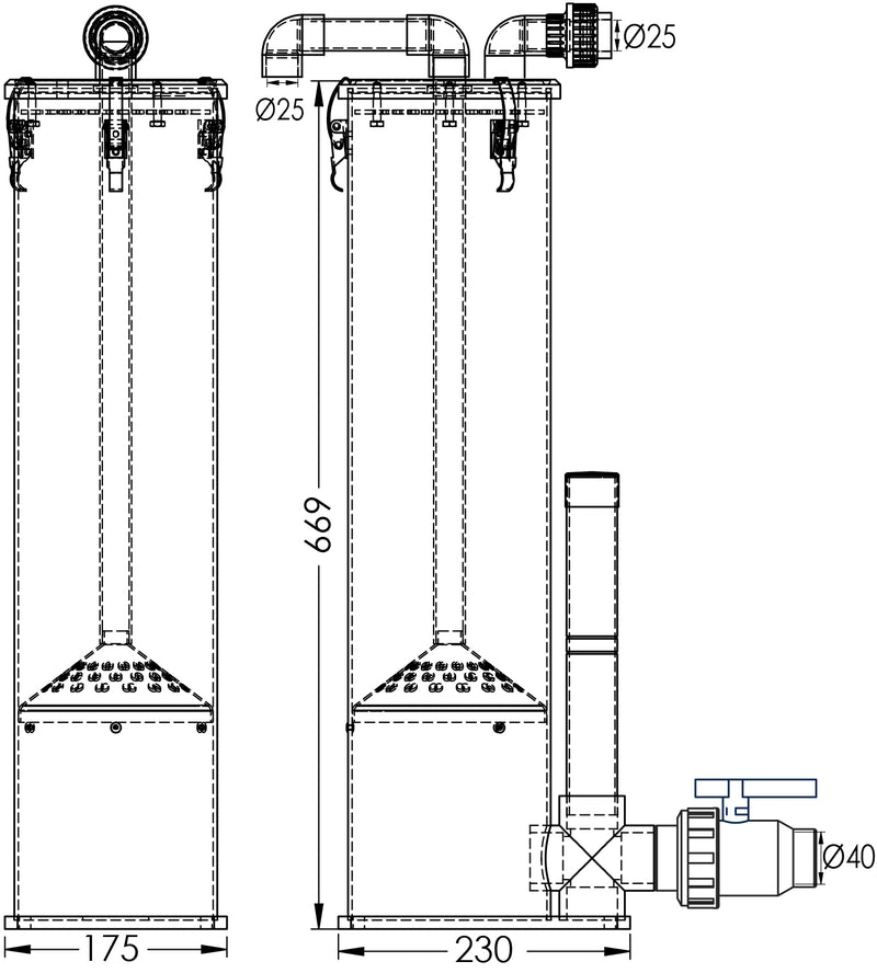AquaForte Tornado III — detailaanzicht Filterpomp
