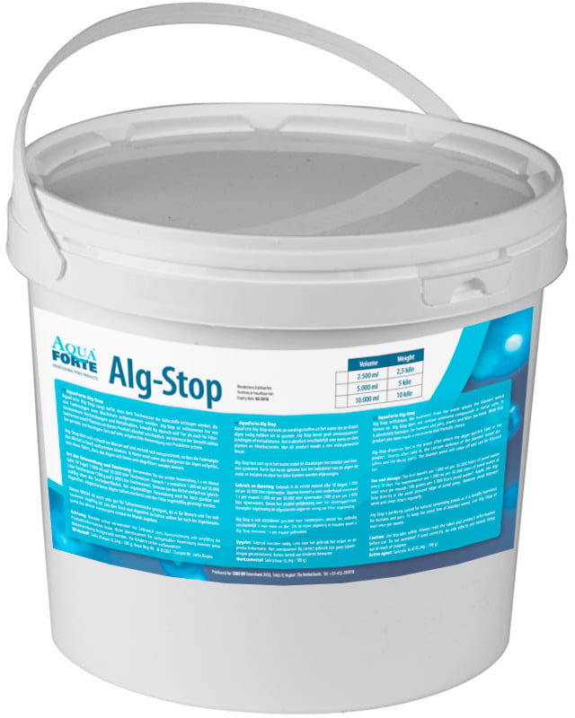 AquaForte Alg-Stop 2,5 kg verpakking tegen draadalg, Algenbestrijder bij Vijvercentrum